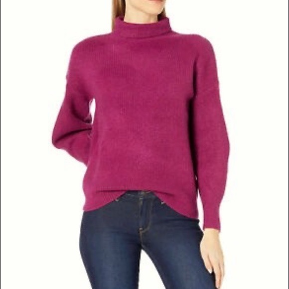 French Connection Flossy Ribbed Turtleneck Sweater Women's Purple Size: XS - Picture 1 of 3